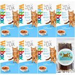 Cat Treats bundle contains Lick e Lix Yoghurt Liver, Webbox Licky Lix Kitten Treats and Snacks Lick-e-Lix,Pack of 7 x 5's - Total 35 x 10g sachets and our Silvervine Chew Sticks