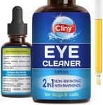 Cat & Dog Eye Wash Drops & Tear Stain Remover, Cleaner | Eye Infection Treatment Helps Prevent Pink Eye, Relief Allergies Symptoms, Runny, Dry Eyes - Safe for Small Animals (Eye Drops)