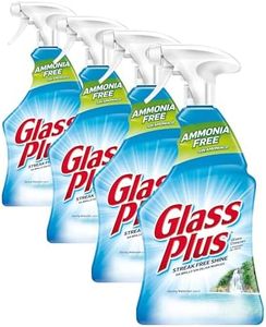 Glass Plus Glass Cleaner for Multi-Surface, 32 Fl Oz Bottle, (Pack of 4)