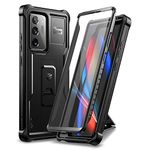 Dexnor for Samsung Note 20 Ultra Case, [Built in Screen Protector and Kickstand] Heavy Duty Military Grade Protection Shockproof Protective Cover for Samsung Note 20 Ultra - Black