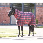 Shires Tempest Plus 200 Combo Stable Rug - Red Check 6ft9