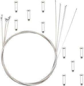 CTRICALVER Cavo Freno Bici, 6 Pezzi 1.7M Cavo Interno Freno Bici da Corsa, con 10 Pezzi Cappellini End, per Bici da Strada