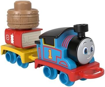 Thomas & Friends - Il mio Primo Thomas, personaggio della serie trenino a spinta con carico impilabile, include 1 vagone merci e 2 pezzi di carico, giocattolo per bambini, 1+ anni, HXP52