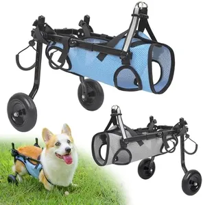 Dog Wheelchair for Back Legs, Dog Wheelchair Cart Doggy Wheelchair with Disabled Hind Legs Walking Mobility Aids for Small Pets Hind Limbs Dog Carts with Wheels Light Weight-M