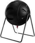 EJWOX Compost Tumbler, 35 Gallon Multipurpose Compost Bin, Heavy Duty Quick Work with Easy-to-Use Drain Plug for Liquid Collection, Black