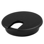 Rok Hardware 3" (76mm) Round Computer Desk Table Port Wire Cable Cord Organizer Hole Cover Grommet ROKRG3BLK (3", Black, 5)