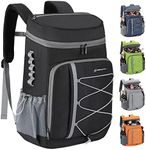 Maelstrom Cooler Backpack,35 Can Backpack Leakproof,Insulated Soft Bag,Beach Camping Cooler,Ice Chest Backpack,Travel for Grocery Shopping,Kayaking,Fishing,Hiking,Black