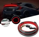 aakichi Universal Spoiler Cars Brake Light Turn Signal Red LED Strip Universal Exterior Accessories for Rear Spoiler Lip Trunk Roof Wing Trucks Carbon Fiber 47 Inch