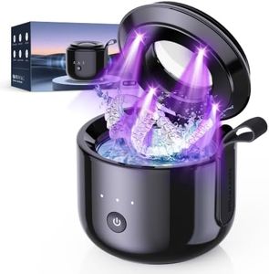 Retainer Cleaner Machine 48kHz, Portable Dental Ultrasonic Retainer Cleaner