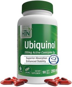 Health Thru Nutrition Ubiquinol 200mg 90 Softgels as Kaneka QH Reduced CoQ-10 | Stabilized - 3rd Party Tested | Enhanced Bioavailability | Cardiovascular & Mitochondria Function Support | Non-GMO
