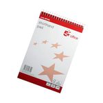 5 Star Office shorthand Ruled 160 Pages 80 Sheets 127x200mm [Pack 10], White