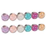 The Modest Store - Set of 6 Sparkle Magnetic Brooch | Button | Saree Pin | Hijab Pins For Women | Girls (COMBO 4) - with gold finish metal casing