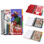 Marvel Boys Sticker Book Over 1000 Spiderman Stickers Scrapbook Colouring Pencils Avengers Activity Book - Boys Gifts (Multi Avengers)