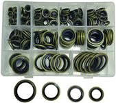 Tom's world 199Pcs Self-Centered Bonded Seal Oil Washers Gasket Assortment Kit for Plumbing, Automotive, Mechanical, Electrical, Cylinder Repairs (M6-M33)