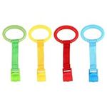 Toyvian Play Yard Handles 4pcs Infant Walking Assistant Pull Up Ring Baby Stand Up Pull Rings Children Cot Rings Baby Pull Up Rings