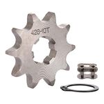 WOOSTAR Motorcycle 428-10T Front Sprocket 17mm for 50cc 70cc 90cc 110cc 125cc Dirt Pit Bike Mini Bike ATV 4 Wheeler Moped