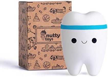 Nutty Toys Super Slow Rising Jumbo Squishy Tooth - Soft & Scented Stress Relief Present Top Christmas Stocking Stuffer Gift Idea for Kids Teens Boys Girls Adults, Best Dental & Dentist Gifts 2024