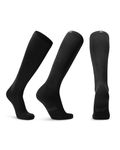 DANISH ENDURANCE Compression Socks, Organic Cotton Flight Socks, 14-18 mmHg, Men & Women, Unisex, Black, 9-12