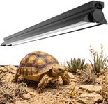 Eckpo T5 HO UVB Reptile Light Kit, 34.5" Fixture with 21W 10.0 UVB Tube, Suitable for Desert Reptiles Including Juvenile Sulcata Tortoises