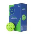 Baypify Pickleball Balls,6 Pack Outdoor Pickleball Ball, 40 Holes Design USAPA Approved and Sanctioned for Tournament Play