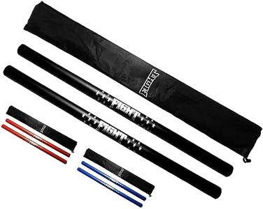 F.A.L. product Martial Arts Equipment Foam Padded Sticks with Carry Bag Case Set 2 Pieces (Black)