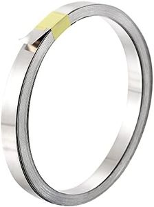 MECCANIXITY 1 Roll 10 Meter Nickel-Plated Steel Strip, Connecting Plate Steel Tape for Battery and Spot Welding, 7x0.1mm(WxT)