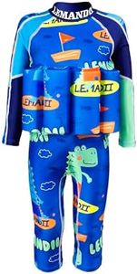 Baby Kids Floatation Suit Float One-Piece Swimwear Buoyancy for Girls Boys 50+Blue 5-6years