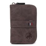 Stealodeal PU Leather 9-Slot with 2 Cash Compartments and Zipper Closure Credit/Debit/ATM Card Holder for Men & Women (Coffee)