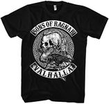 Sons of Ragnar Valhalla Men's T-Shirt | Valhalla T-Shirt Men's - Viking - Odin T-Shirt - Vikings - Walhalla T-Shirt Men's | M1 Front Black, Black, XXL