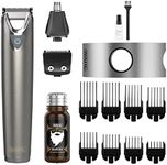 Wahl Stainless Steel Face and Body Grooming Gift Set, Beard Trimmers Men, Beard Trimming Kit, Men's Stubble Trimmers, Body Trimmers, Ear and Nose Trimming, Male Grooming Set