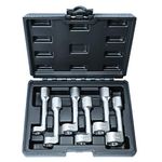 DPTOOL 12pt 1/2" Dr L-Type Diesel Injector Line Socket Wrench Set 12 14 16 17 18 19mm (6PCS)