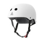 Triple Eight The Certified Sweatsaver Helmet for Skateboarding, BMX, and Roller Skating, White Rubber, Small/Medium (3631)