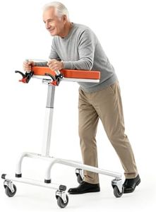 Rehab Rollator Walker, Stand Assist Walker for Seniors Home Recovery, White
