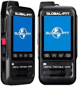 global-ptt P0 PoC Radio Unlimited Range, Lifetime Free PTT License with SIM Card IP67 Waterproof Float Rechargeable Walkie Talkie Nationwide Communication for Business, Marine & Outdoor (2, Black)