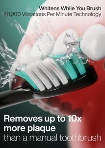 Aquasonic Black Series Electric Toothbrush – Rechargeable, Black