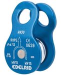 Edelrid Turn Climbing Single Zipline Pulley - 30KN, Lightweight (94g) - CE 0333 Certified