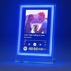 witfox Custom Spotify Plaque - Personalized Gifts for Women Men, Personalized Wedding Gifts for The Couple, Custom Photo Gifts for Boyfriend Girlfriend Music Plaque Custom Neon Signs Light