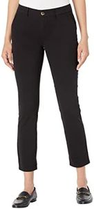 Tommy Hilfiger Women's Hampton Chino Pants – Lightweight Pants with Relaxed Fit, Black, 12