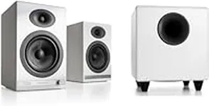 Audioengine HD5 White 150W Music System with S8 White 250W Subwoofer