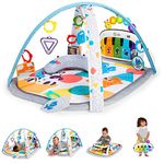 Baby Einstein, 4-in-1 Kickin' Tunes and Language Discovery Play Gym with Piano, Mat with Detachable Activity Toys, Lights, Sounds and Music, Ages Newborn +