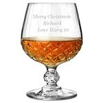 County Engraving Personalised 10oz Cut Crystal Design Brandy Glass Enter Your Own Custom Text.