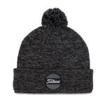 Titleist Mens Boardwalk Pom Beanie, Heather, Black