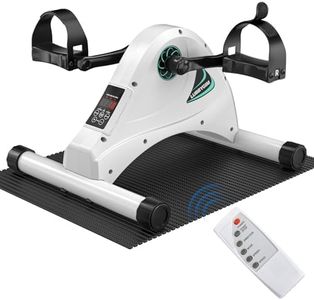 LUBBYGIM Motorized Mini Exercise Bike Pedal Exerciser for Seniors Rehab Training, Electric Under Desk Bike Peddler Exerciser for Seniors Arm/Leg Fitness & Physical Therapy