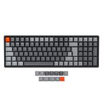 Keychron K4 Wireless Bluetooth/USB Wired Gaming Mechanical Keyboard, Compact 100 Keys ISO-UK-Layout RGB LED Backlit Gateron Brown Switch N-Key Rollover, Aluminum Frame for Mac Windows，Version 2