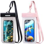 Waterproof Phone Pouch, 2 Pack 7.2" IPX8 Waterproof Phone Case Cell Phone Dry Bag Underwater with Lanyard for Swimming, Beach, Vacation, Pool, i-Phone 15 14 13 12 Pro Max, Galaxy S23 S22 S21