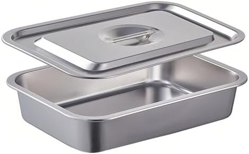 4 Inch Extra Deep Lasagna Baking Pan with Lid, 11x14 Inch 7.4QT Large Stainless Steel Nonstick Lasagna Baking Roasting Pans Casserole Dishes for Oven with Lids(M, 1 Pack)