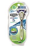 Schick Hydro 5 Sensitive Skin Razor with Shock Absorb Technology for Men, 1 Handle with 2 Refills