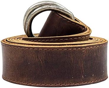 Hide & Drink, Durable Leather Belt D-Ring Buckle (1.5 in.) Wide, Size (30 to 34 in.) / Ring Belt, Handmade Includes 101 Year Warranty :: Bourbon Brown