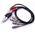 Chiloskit LCR Meter Test Leads Lead Alligator Clip Cable Meter Test Lead Cable Probe Set Terminal Kelvin Probe Wires with 4 BNC…