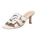 COACH Women's Tillie Heeled Sandal, Chalk, 5